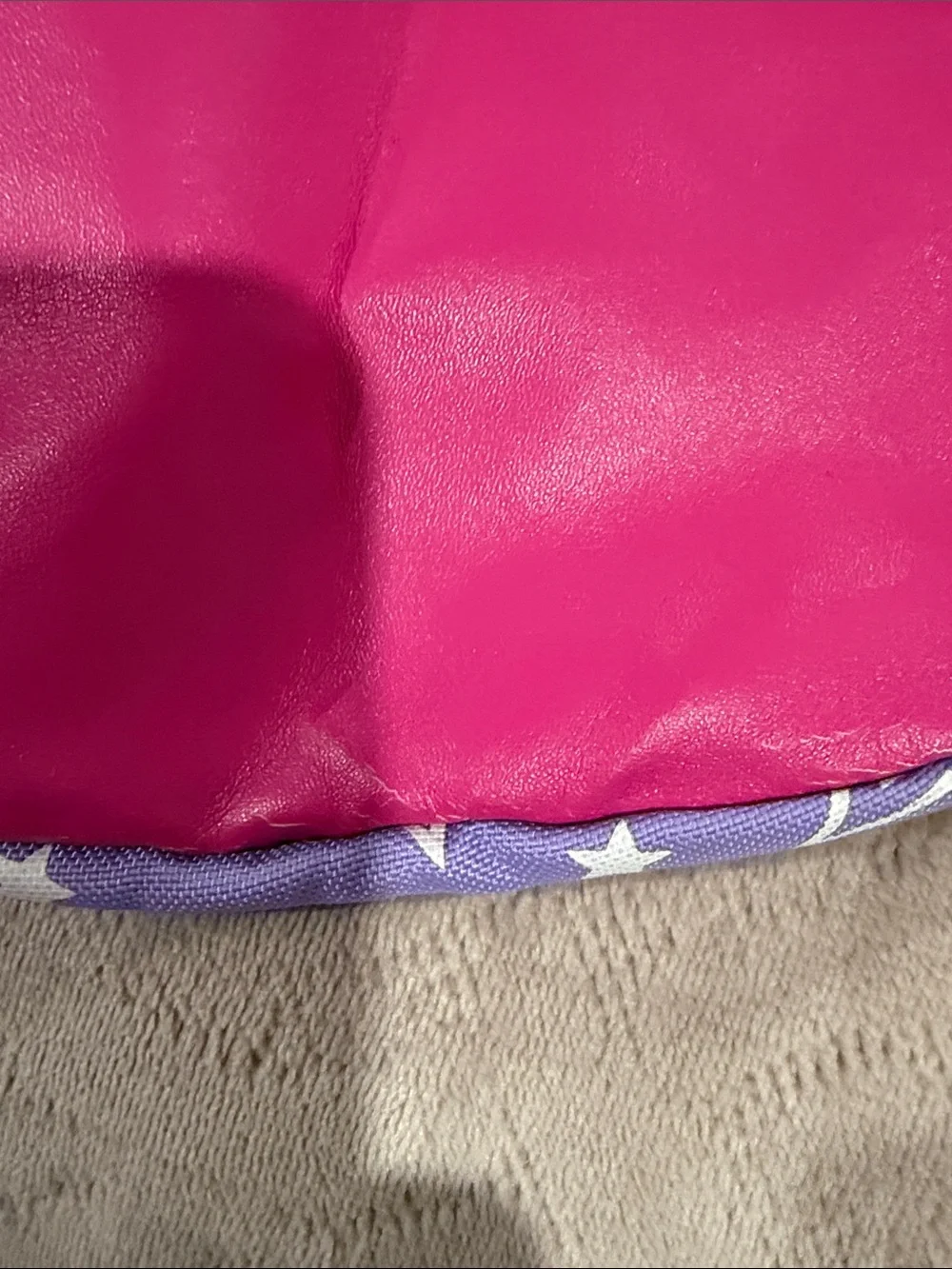 American Girl retired purple w/ white stars print tote bag 18” doll carrier
